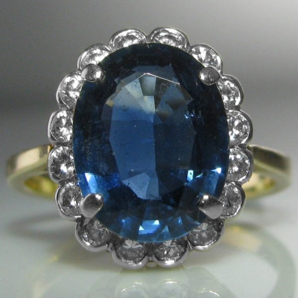 Oval Sapphire and Diamond Ring | The Antiques Room