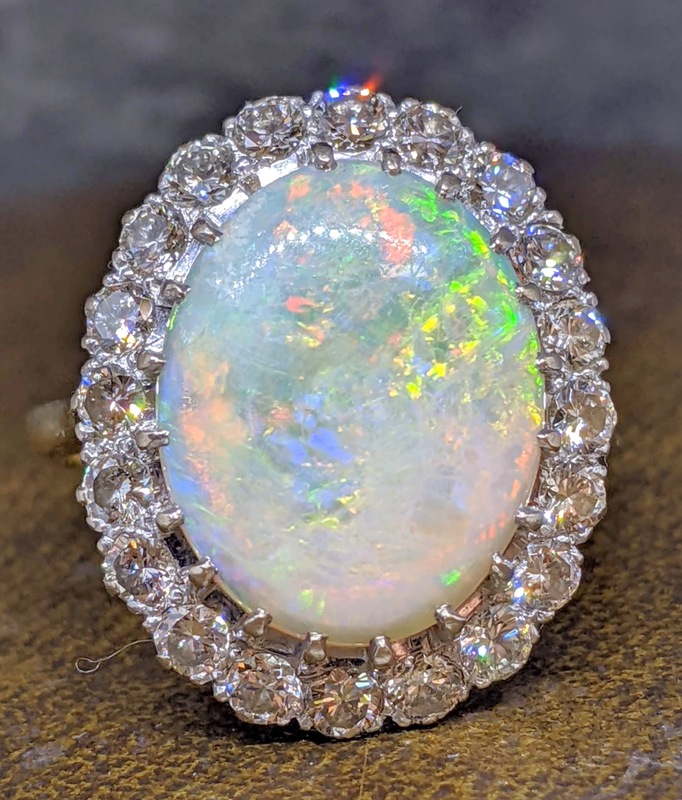 Buy Antique Floral Opal Engagement Ring for Women 14k Gold Opal Art Deco  Wedding Ring Vintage Opal Bridal Ring Unique Anniversary Promise Ring  Online in India - Etsy