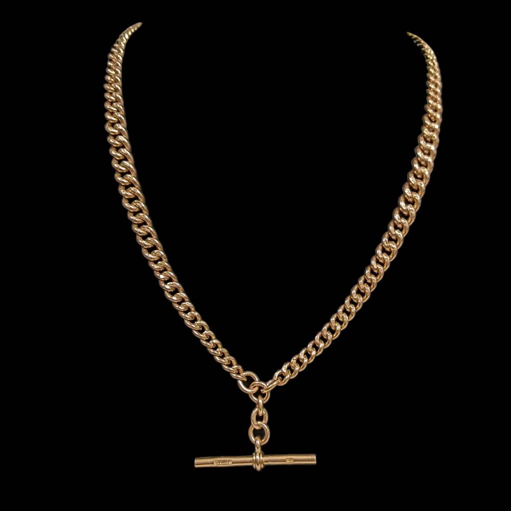 T bar deals rose gold necklace